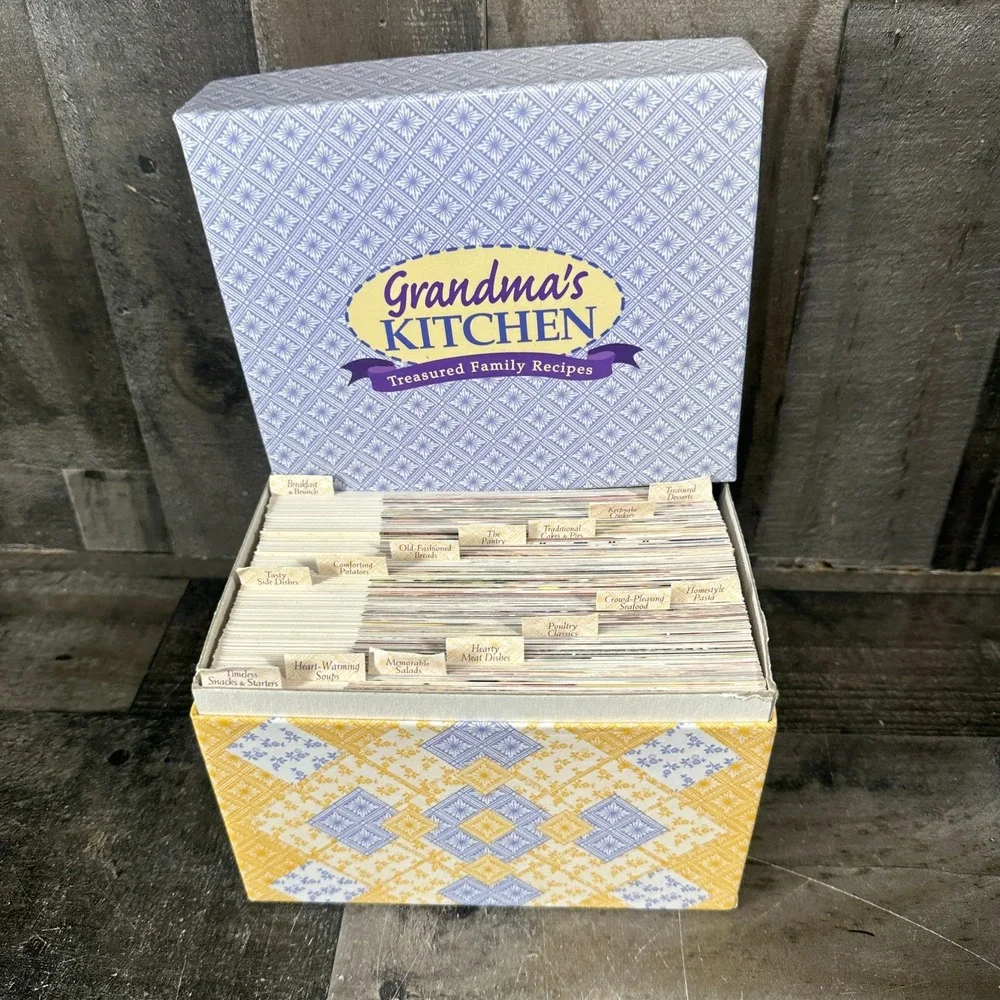 Grandma's Kitchen Treasured Family Recipes Boxed Recipe Card Set, Paper Original